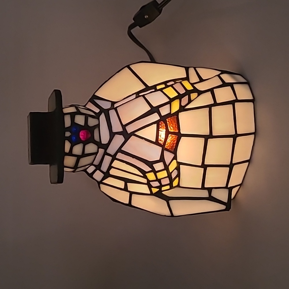 Snowman Tiffany Accent Lamp Light